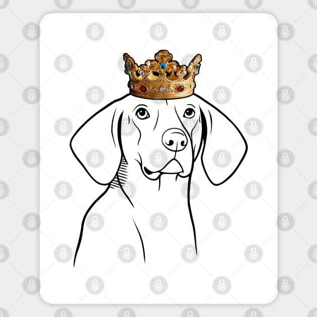 Treeing Walker Coonhound Dog King Queen Wearing Crown Magnet by millersye